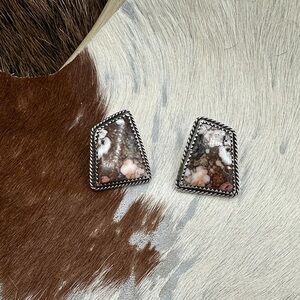 Silver 925 and Stone Earrings